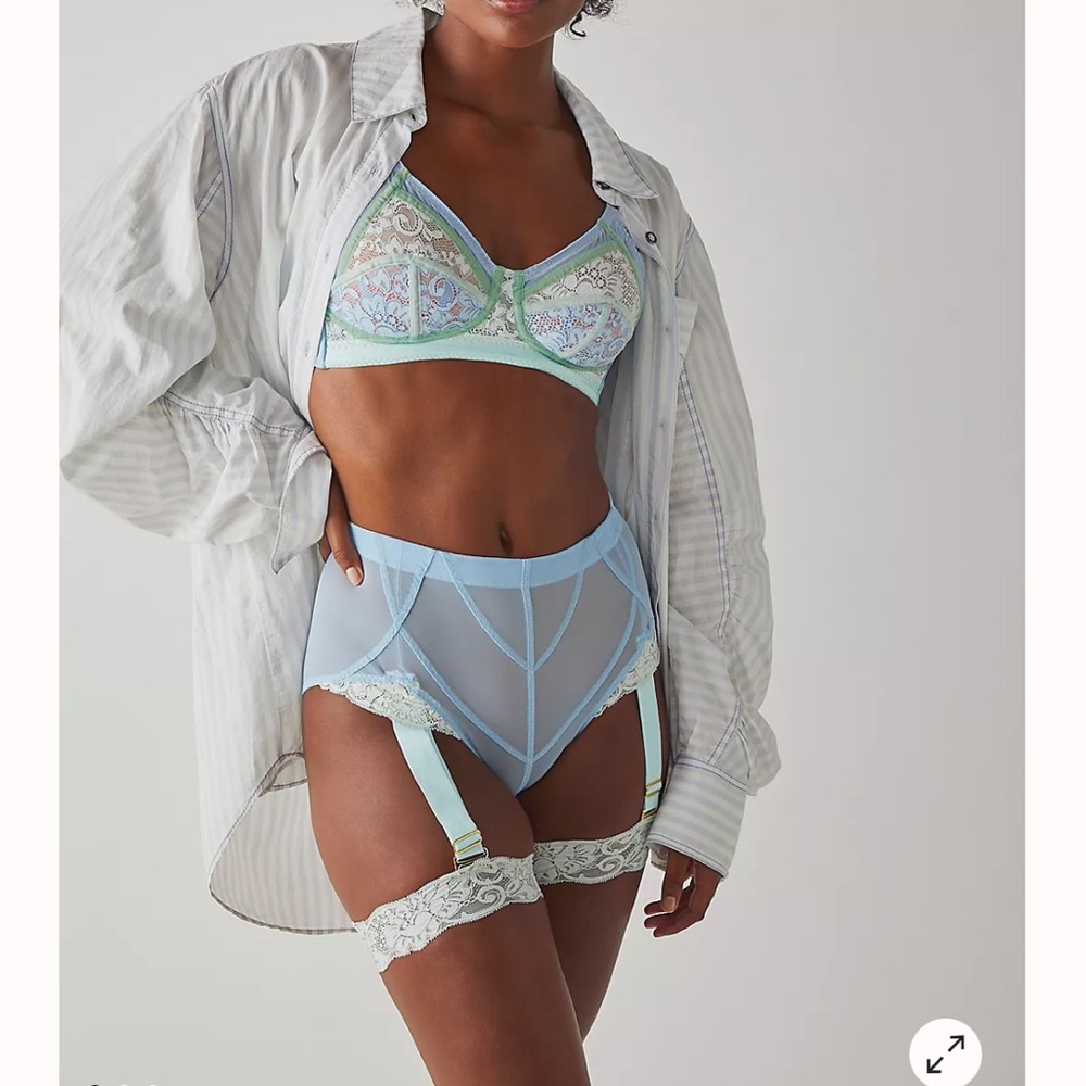 Free People On Point Bra and Panty Set From Free People Photoshoot Small